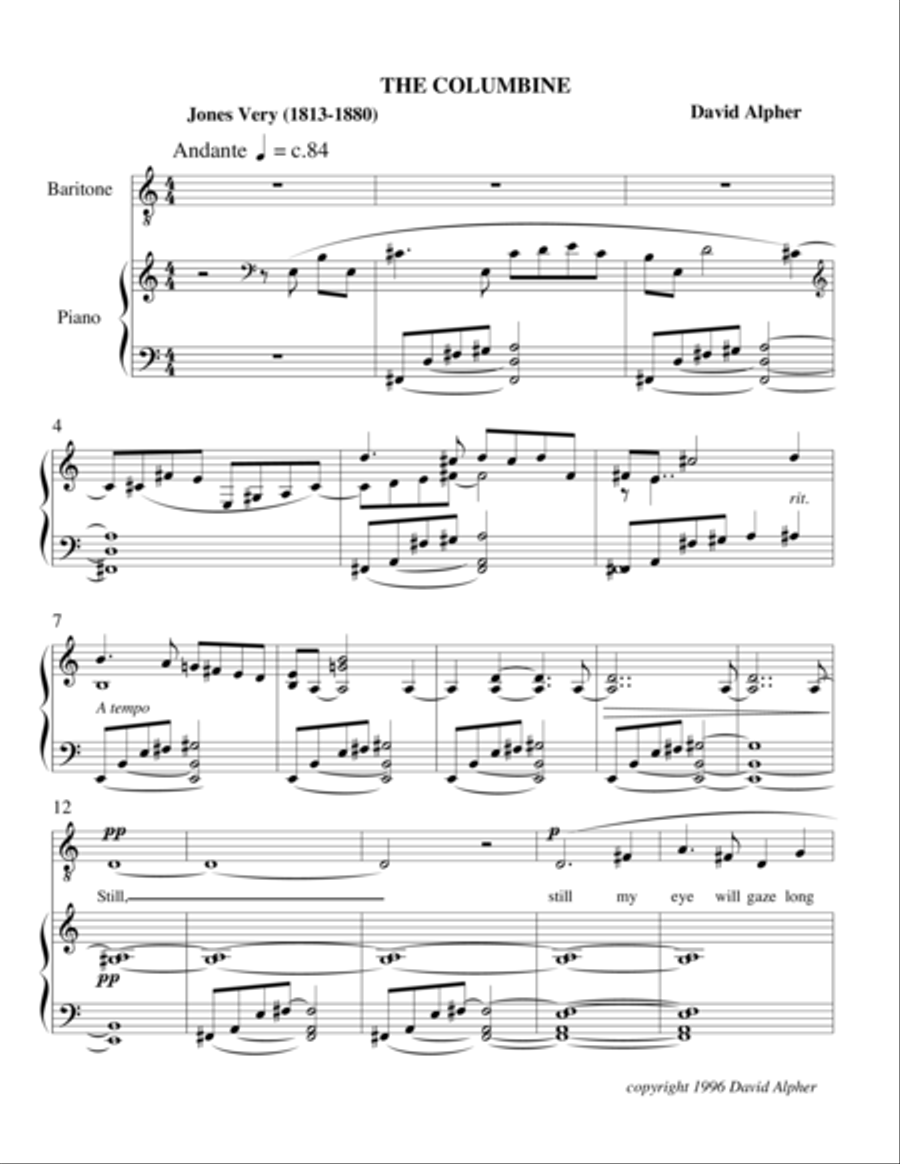 The Columbine Low Voice scores gallery preview page 1
