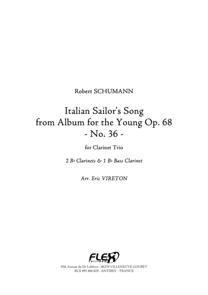 Italian Sailor's Song from Album for the Young Opus 68 No. 36 image number null