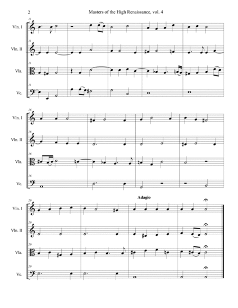 Renaissance Motets Arranged for Strings, vol. 4 - Victoria, Di Lasso String Orchestra scores gallery preview page 4