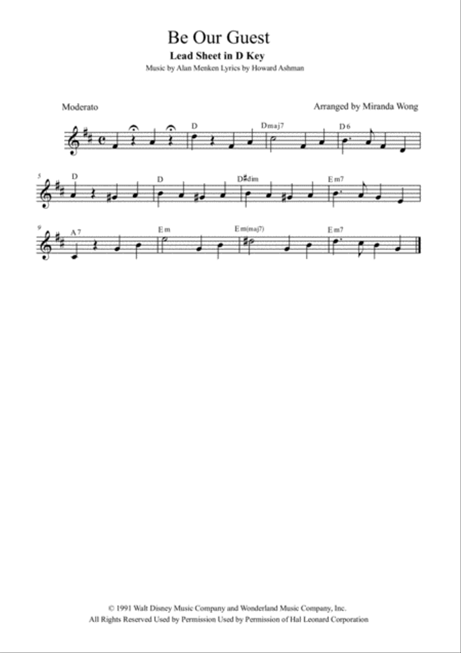Be Our Guest Small Ensemble scores gallery preview page 1