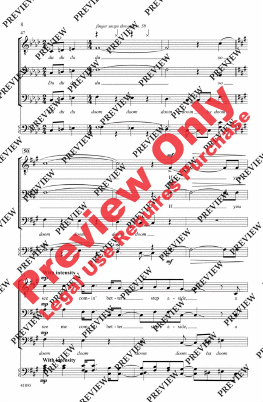 Sixteen Tons Men's Choir scores gallery preview page 8