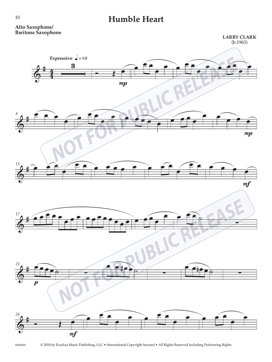 Accessible Solo Repertoire for Alto Saxophone or Baritone Saxophone Baritone Saxophone scores gallery preview page 2