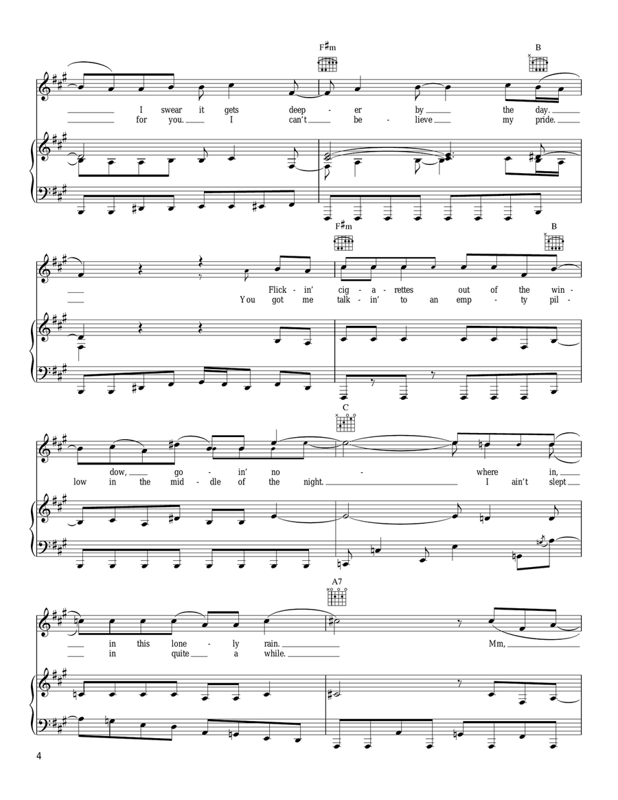 Faster Car Piano, Vocal, Guitar scores gallery preview page 4