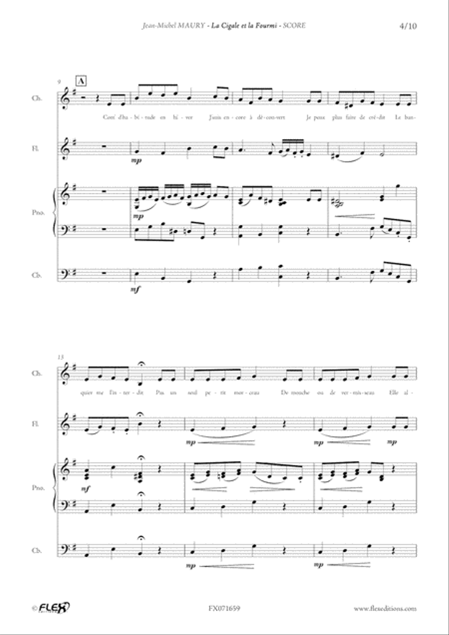 La Cigale et la Fourmi La Cigale et la Fourmi Children's Choir scores gallery preview page 4