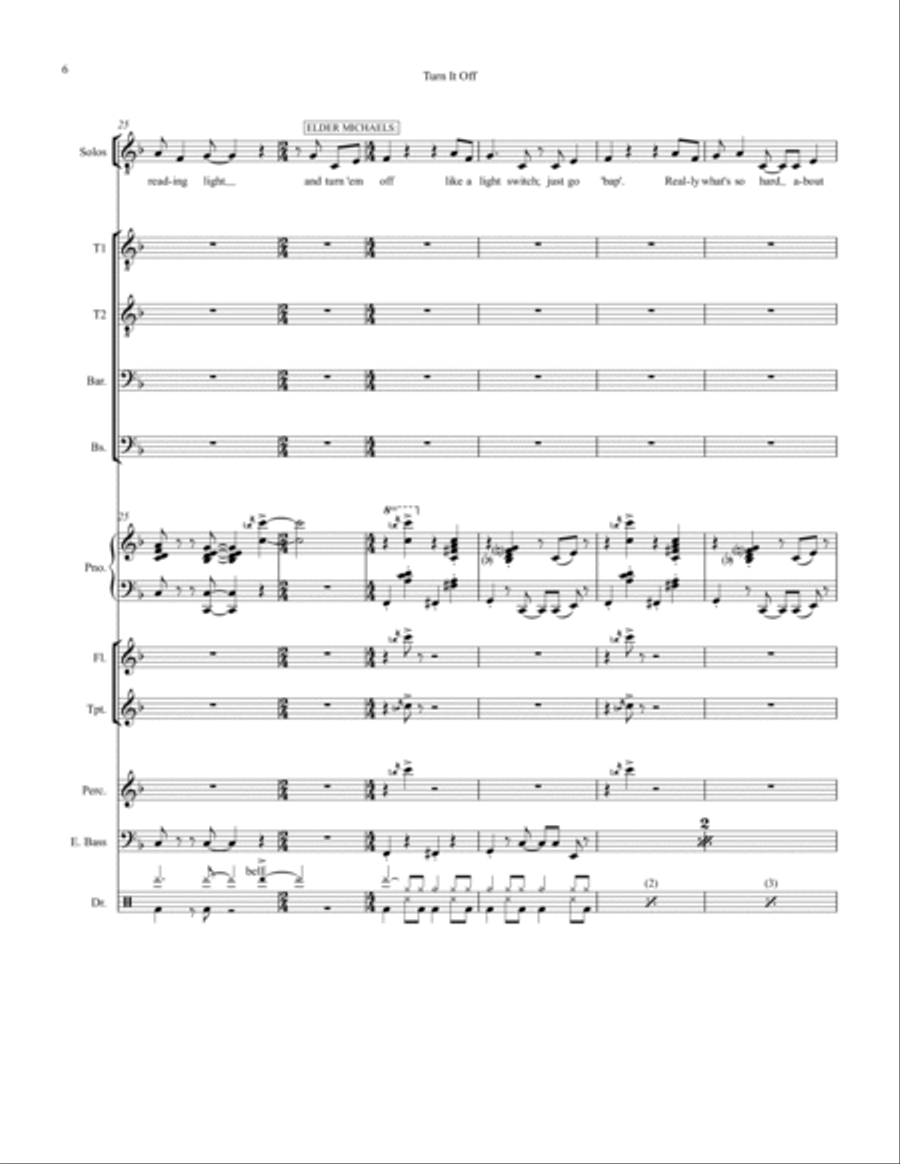 Turn It Off Small Ensemble scores gallery preview page 6