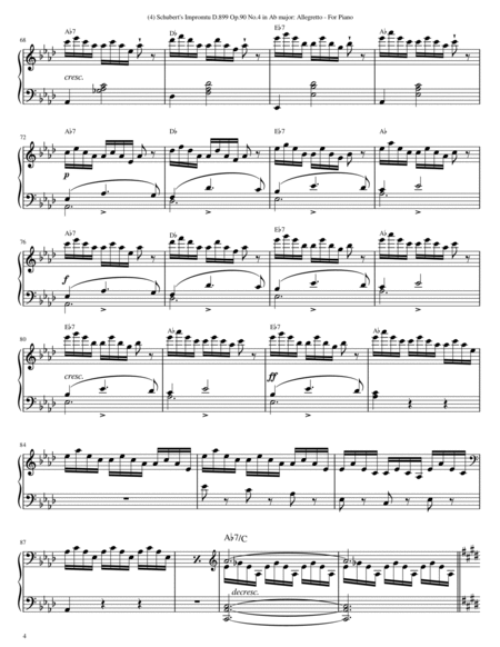 Schubert's Impromtu D.899 Op.90 No.4 in Ab Major: Allegretto image number null