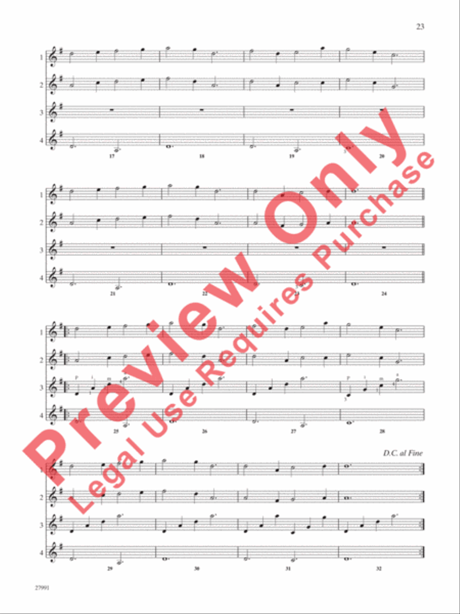 Festive Collection for Guitar Ensemble Guitar Ensemble scores gallery preview page 12