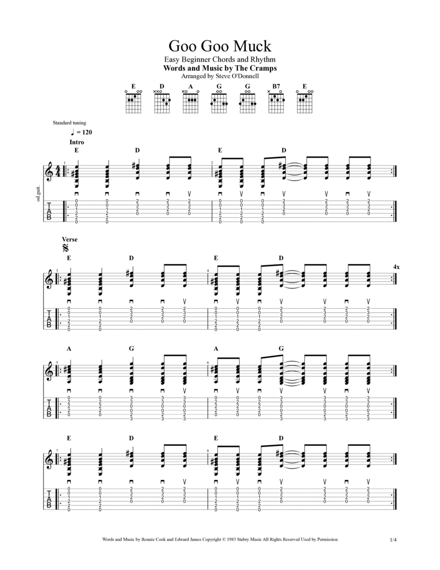Goo Goo Muck Goo Goo Muck Electric Guitar scores gallery preview page 1