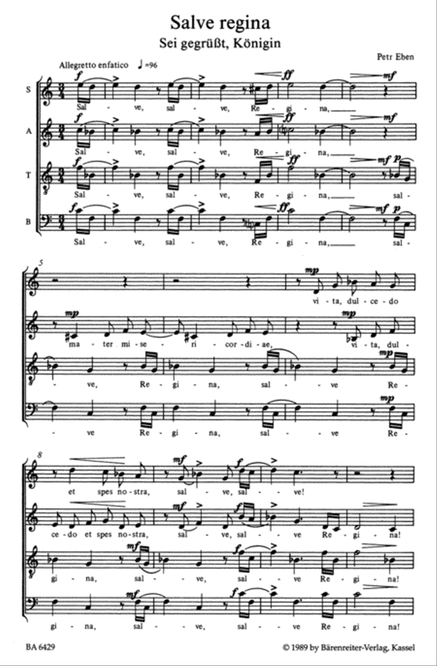 Salve regina / Cantico delle creature 4-Part scores gallery preview page 2