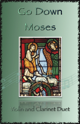 Book cover for Go Down Moses, Gospel Song for Violin and Clarinet Duet