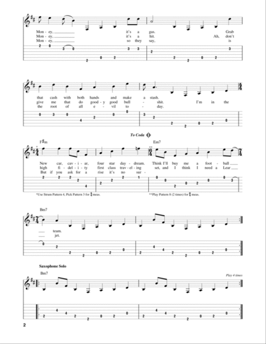 Money Money Acoustic Guitar scores gallery preview page 2