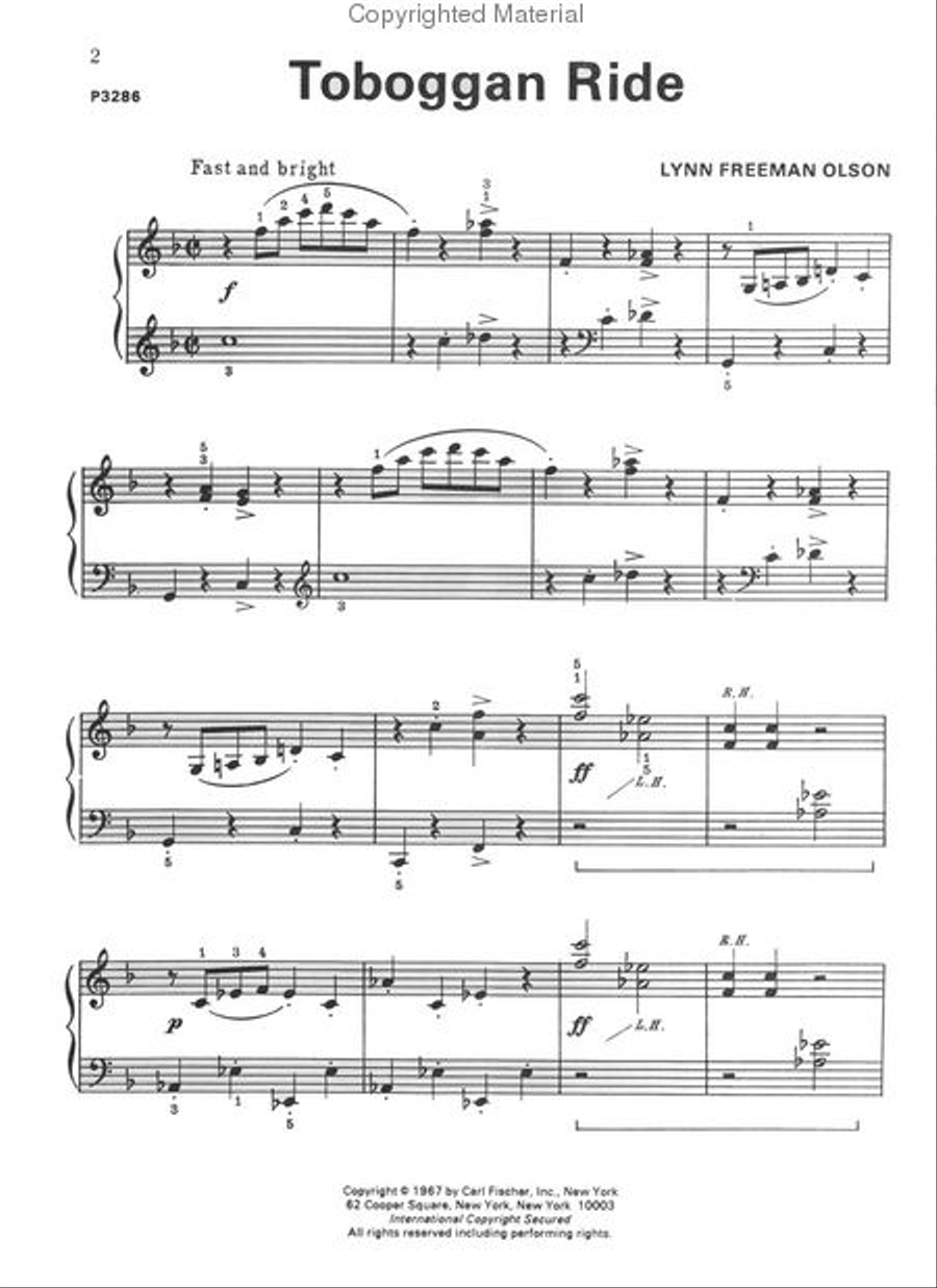 Toboggan Ride Easy Piano scores gallery preview page 2