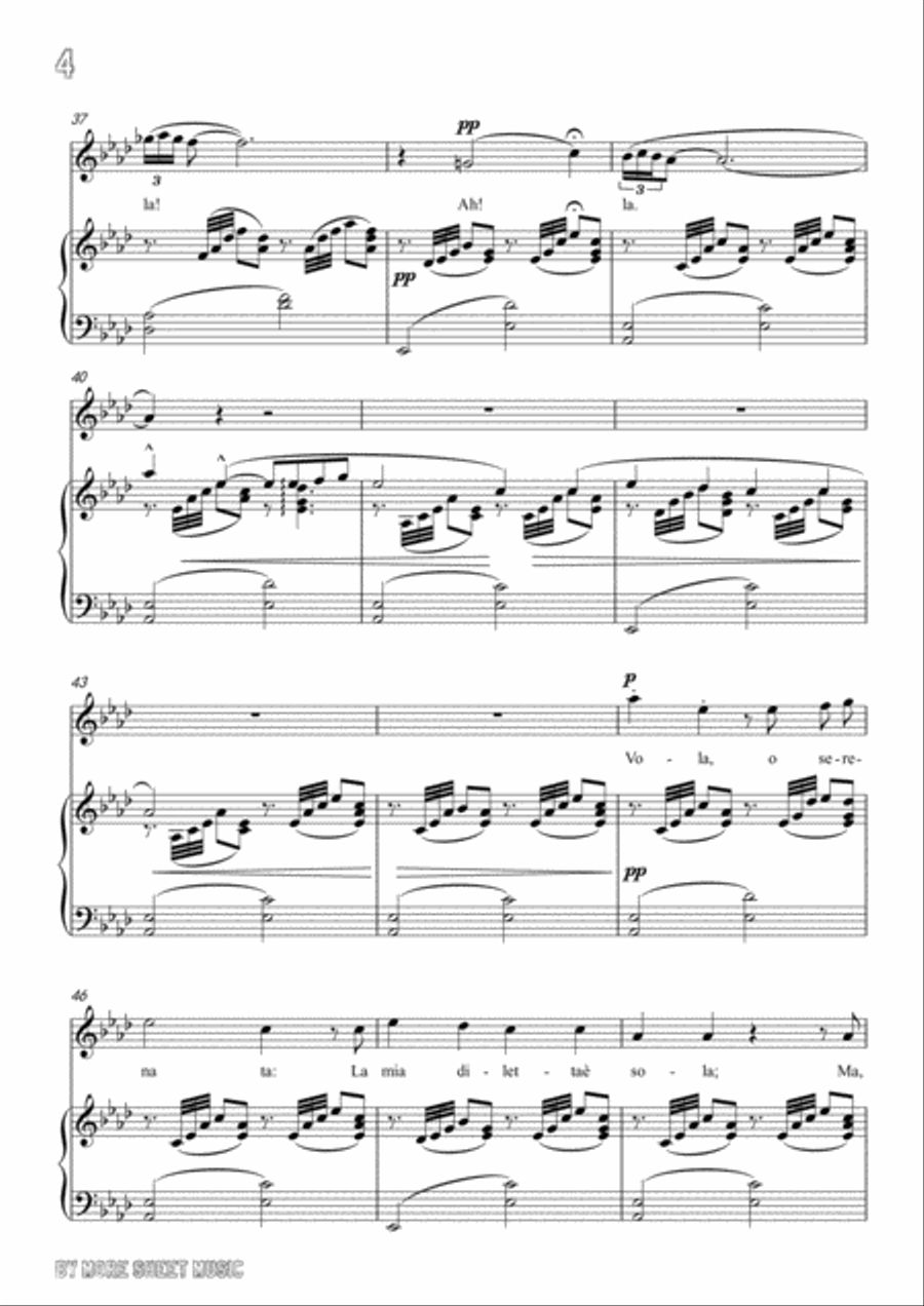 Tosti-La Serenata in A flat Major,for Voice and Piano Voice Solo scores gallery preview page 6