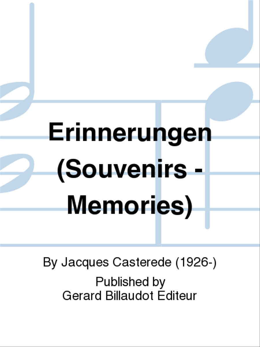 Erinnerungen (Souvenirs - Memories) Bass Clarinet scores gallery preview page 1