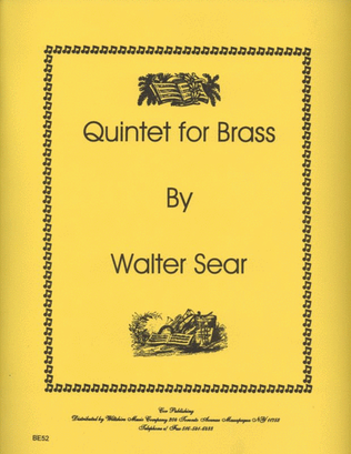 Book cover for Quintet for Brass, No. 3