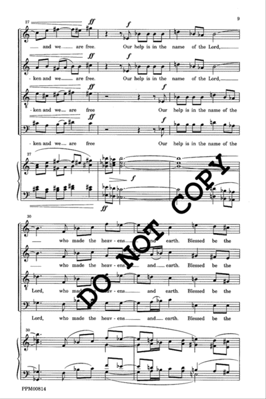 Psalm 124 4-Part scores gallery preview page 10
