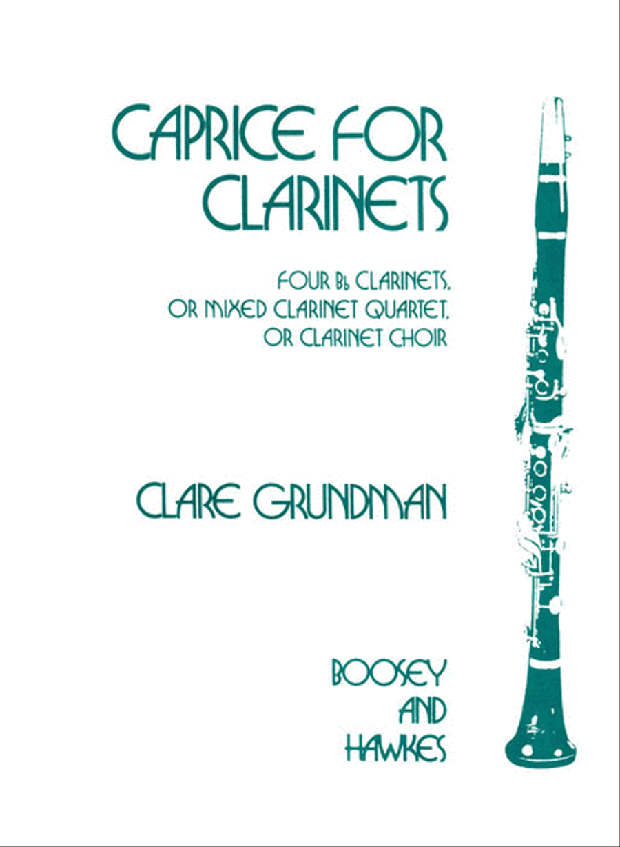 Caprice for Clarinets Clarinet Quartet scores gallery preview page 1