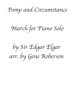 Book cover for Pomp and Circumstance Advanced Piano Solo Arr.