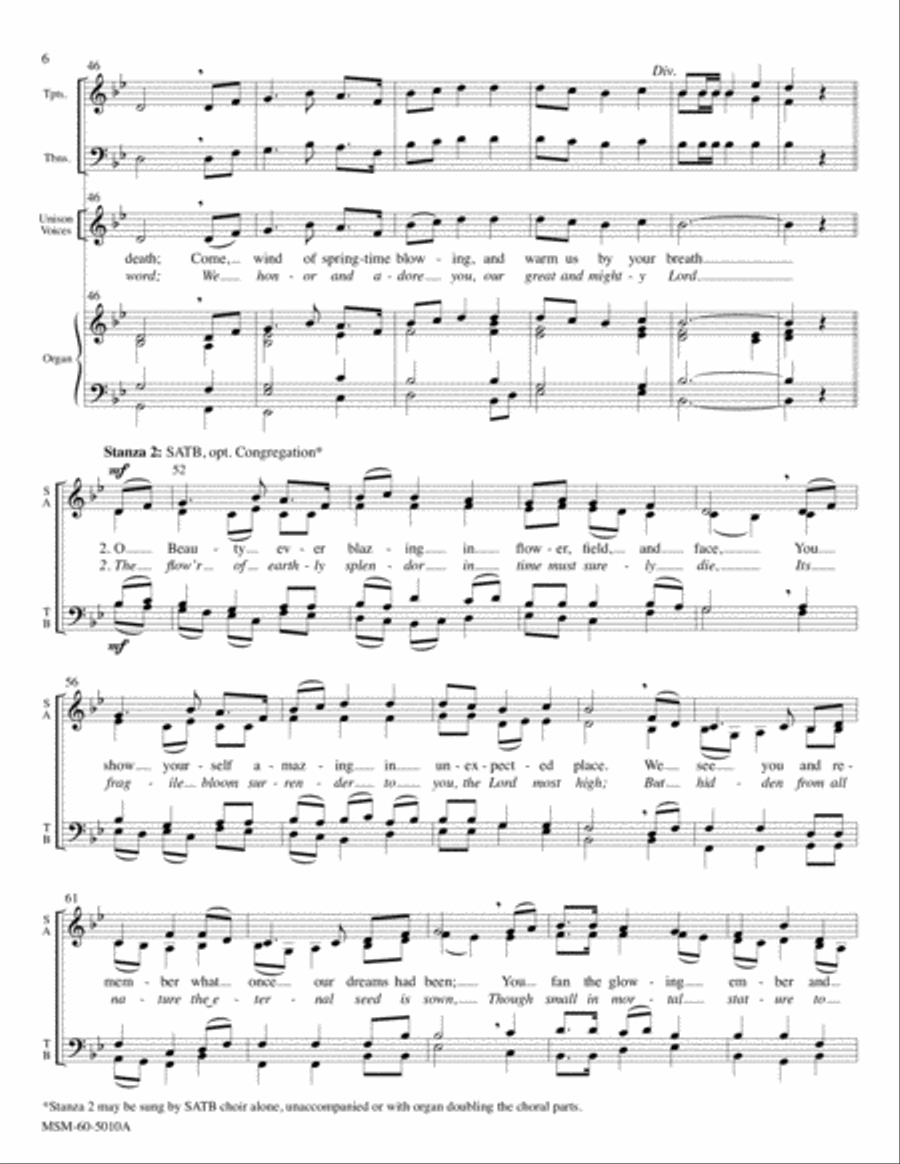 O Spirit All-Embracing Choir scores gallery preview page 6