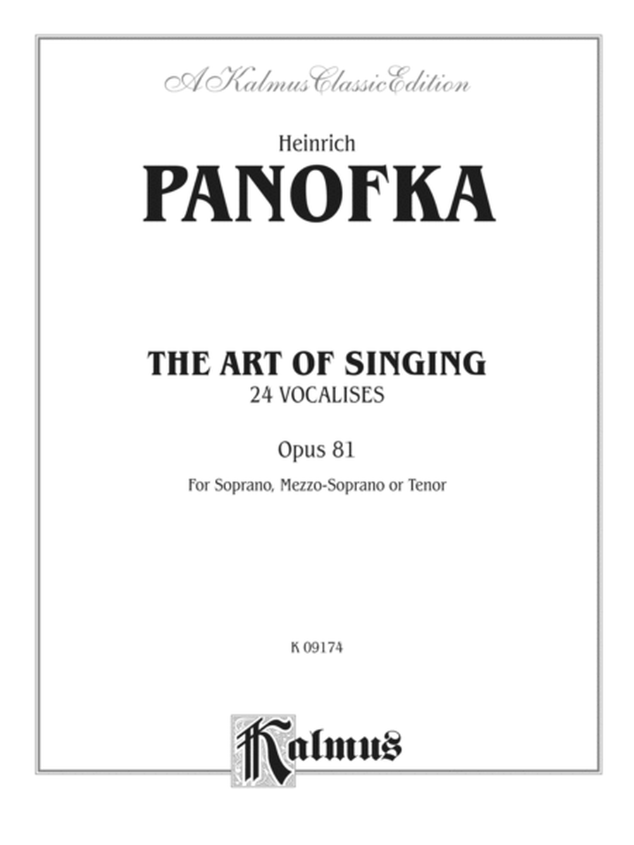 The Art of Singing; 24 Vocalises, Op. 81