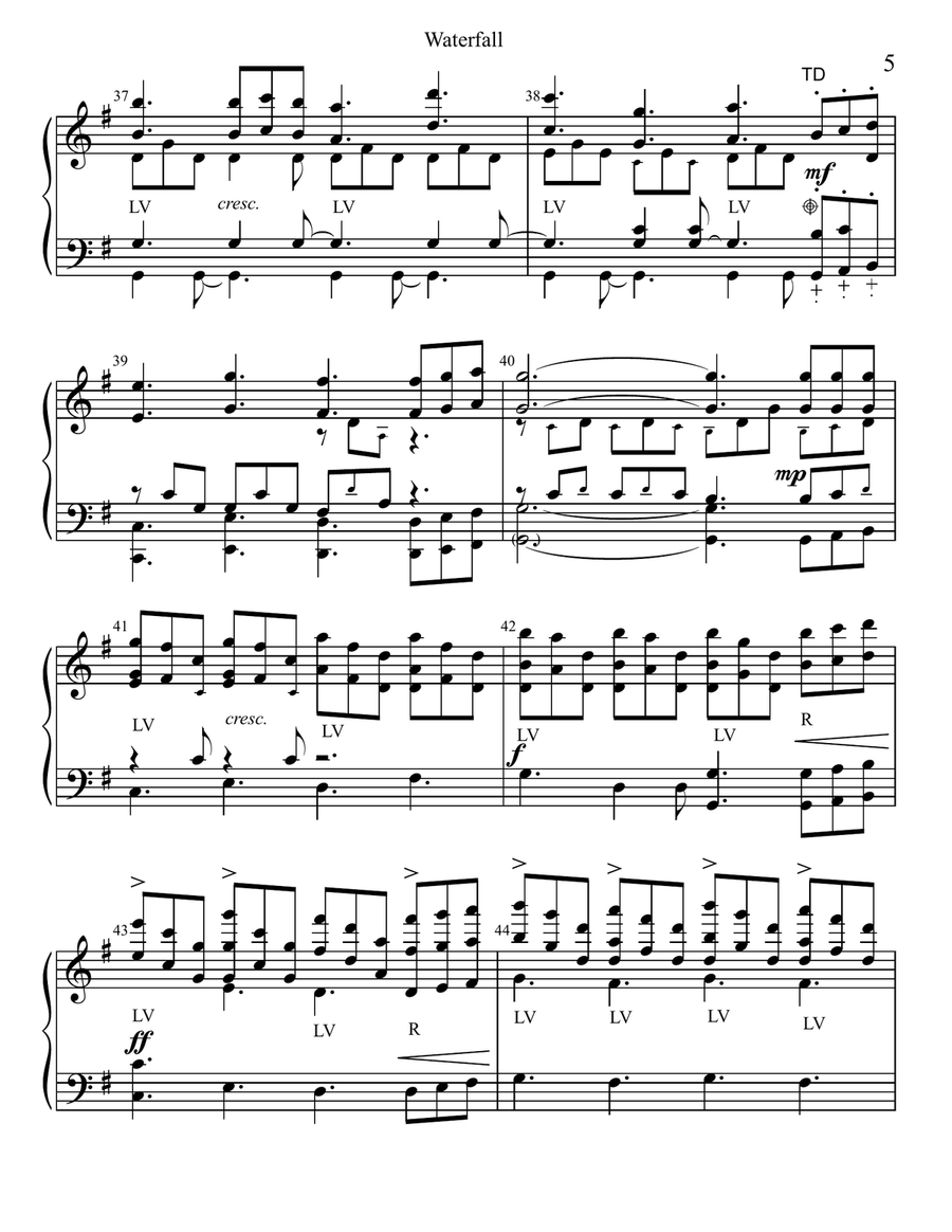 Waterfall Handbell Choir scores gallery preview page 6