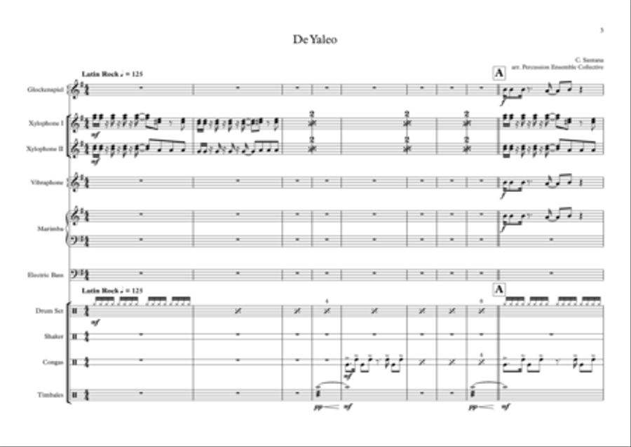 (da Le) Yaleo Percussion Ensemble scores gallery preview page 3