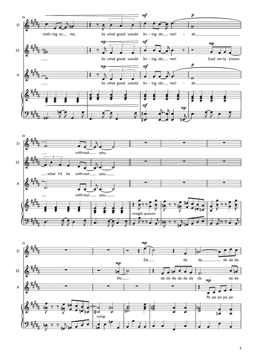 God Only Knows SSA scores gallery preview page 3