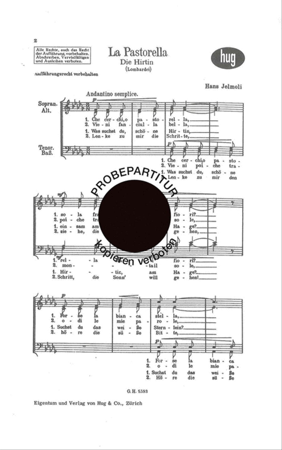 Pastorella Choir scores gallery preview page 1