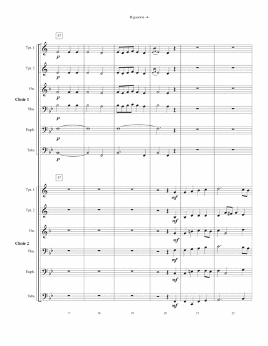 Rigaudon Brass Ensemble scores gallery preview page 5