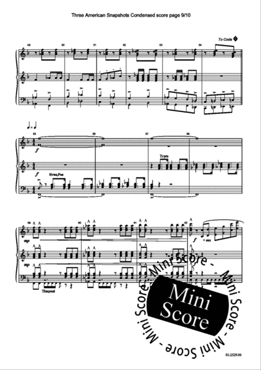 Three American Snapshots Concert Band scores gallery preview page 34