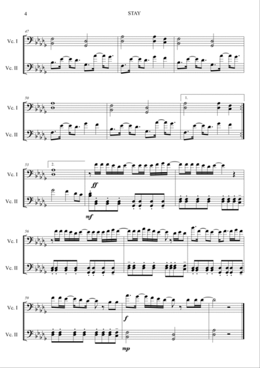 Stay Stay String Duet scores gallery preview page 4