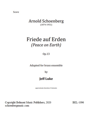 Friede auf Erden, Op. 13 adapted for Brass Ensemble