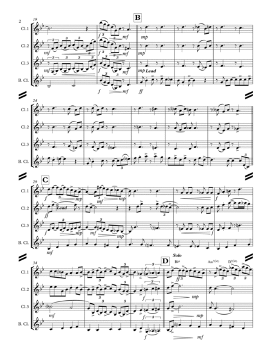 Georgia On My Mind Woodwind Ensemble scores gallery preview page 3