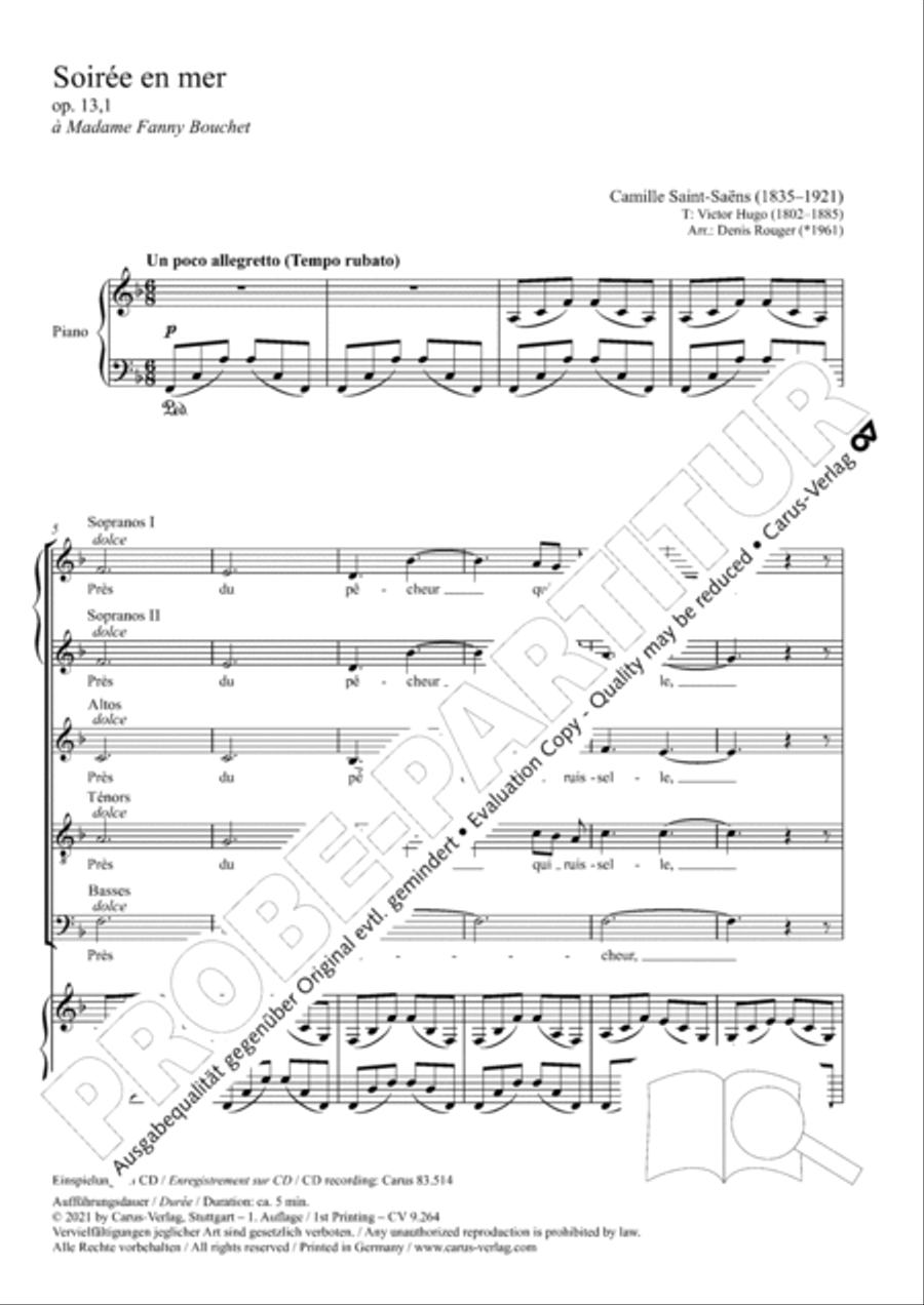 Soiree en mer SSATB scores gallery preview page 2