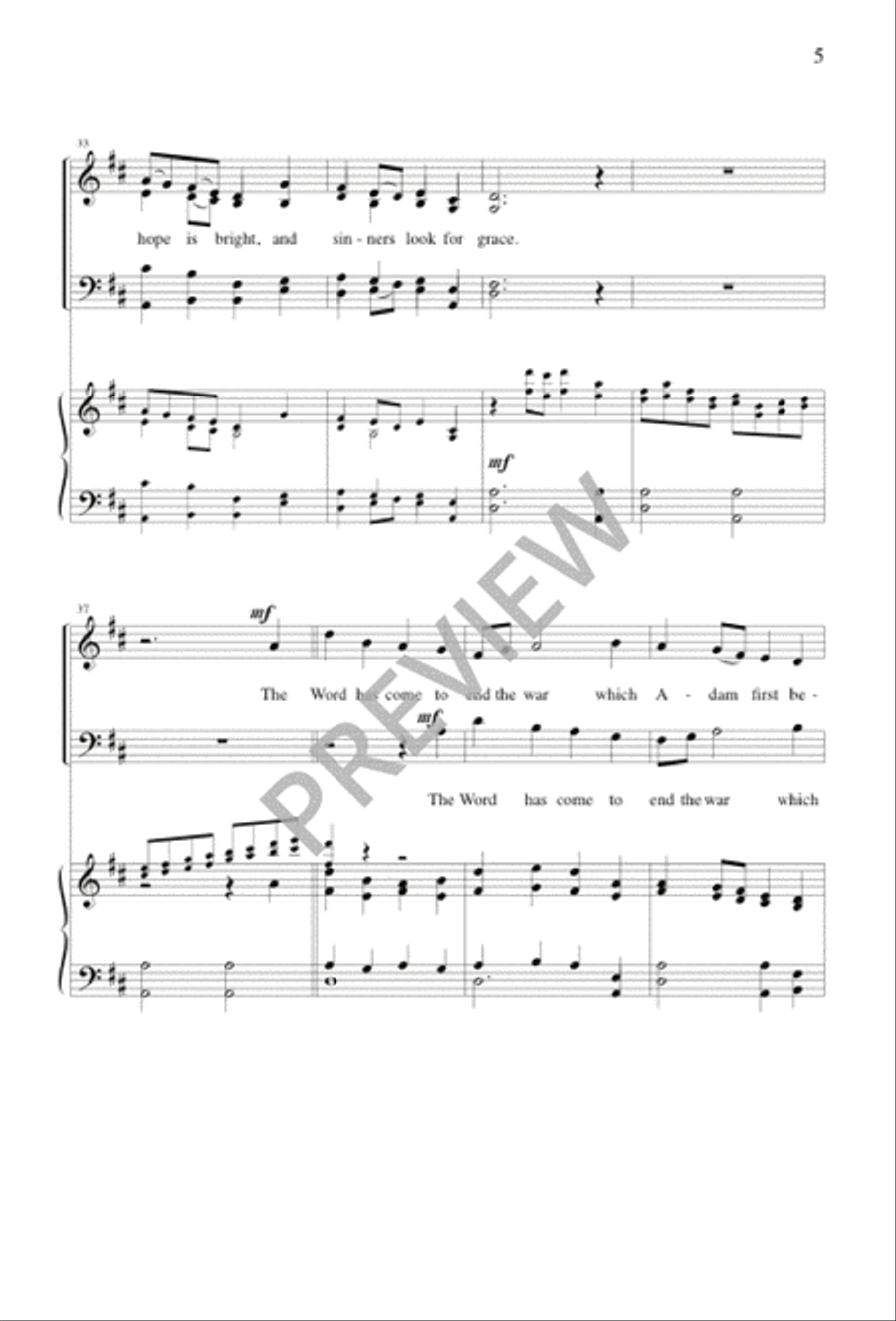 The Word Became Flesh 4-Part scores gallery preview page 6