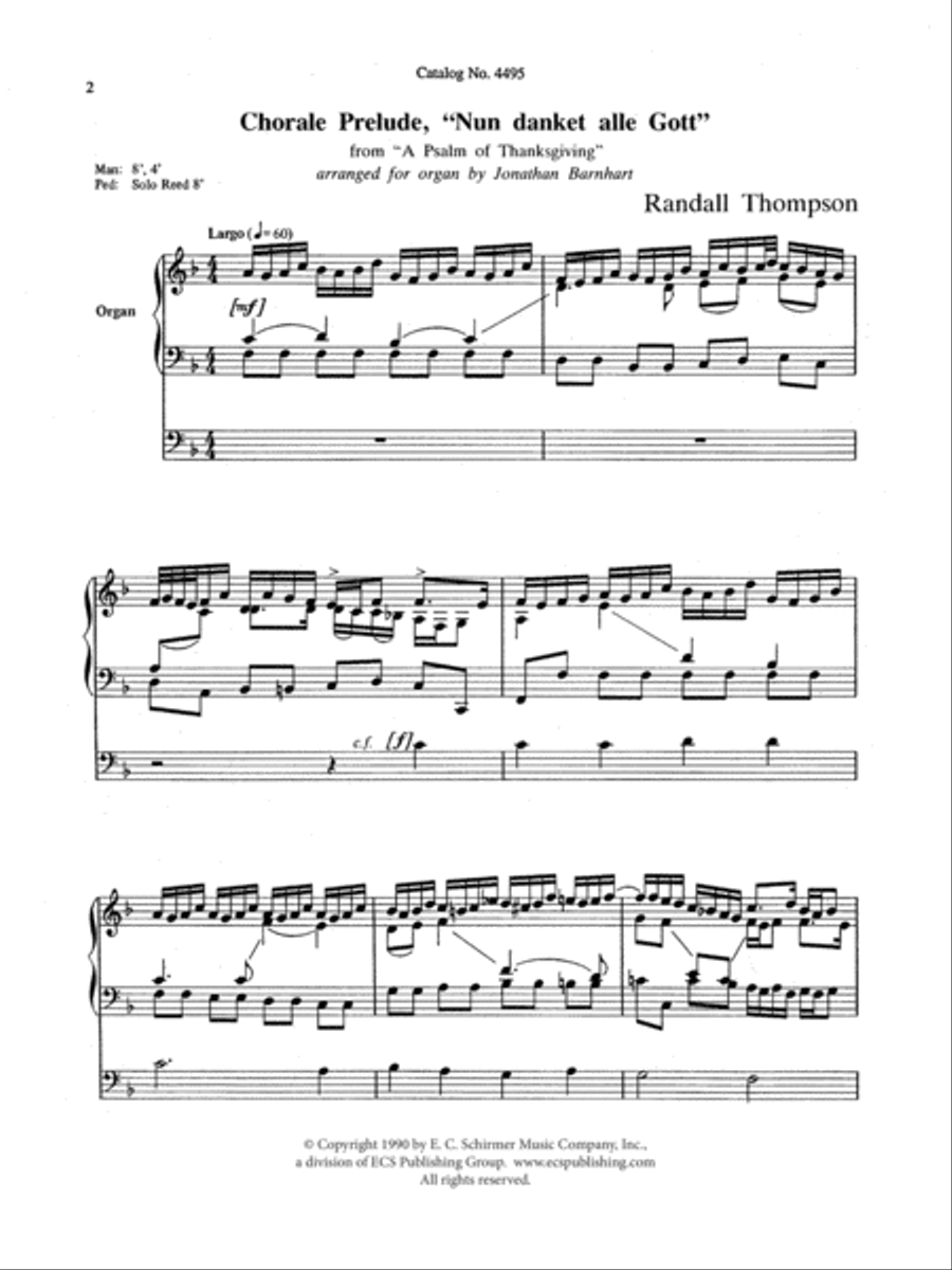 Chorale Prelude on Nun Danket Alle Gott Organ scores gallery preview page 1