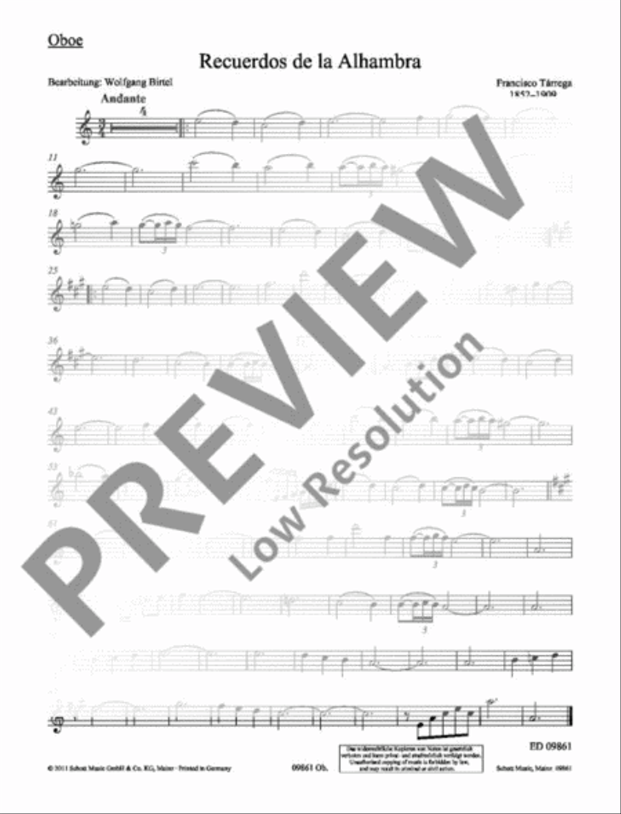 Recuerdos de la Alhambra Recuerdos de la Alhambra Piano Accompaniment scores gallery preview page 9