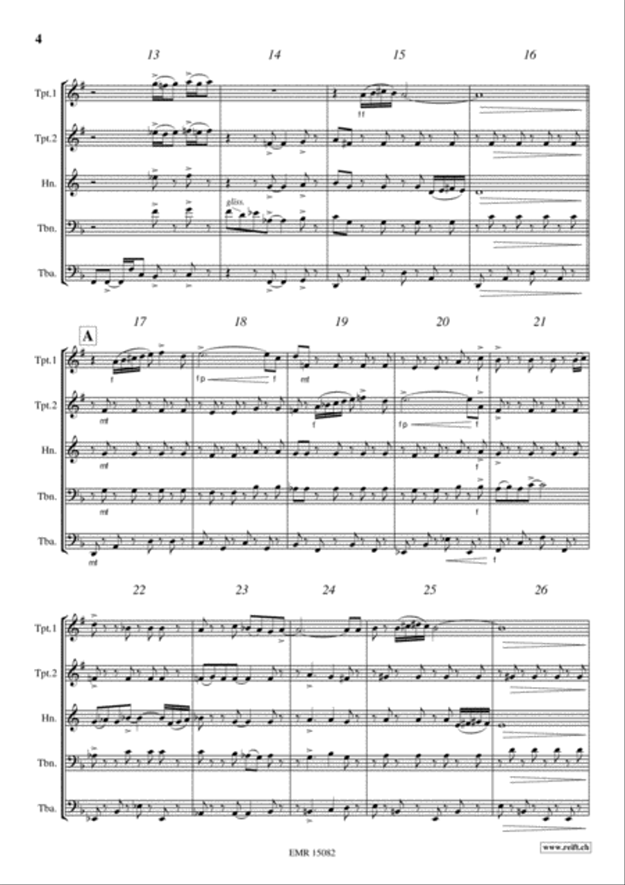 Flash Opening Brass Quintet scores gallery preview page 4