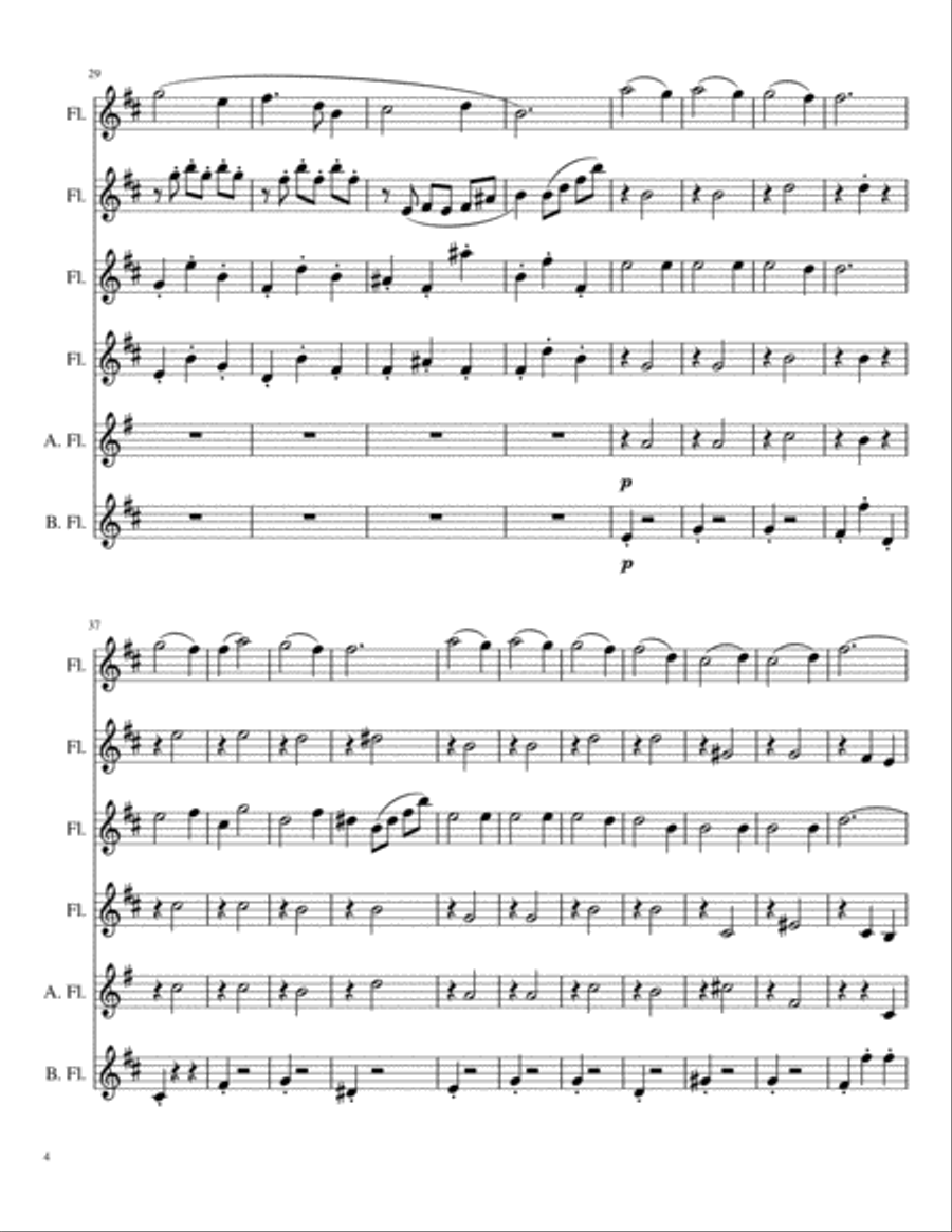 Once Upon A December from the Twentieth Century Fox Motion Picture ANASTASIA Woodwind Ensemble scores gallery preview page 4