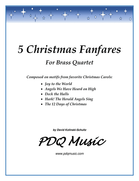 5 Christmas Fanfares for Brass Quartet image number null