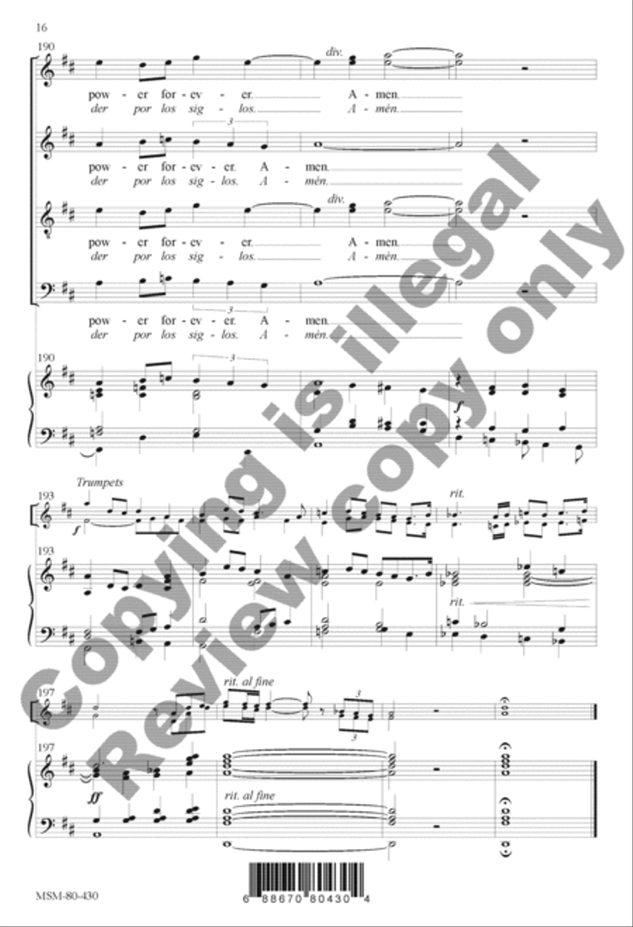 Canticle of Jesus Christ, Our Redeemer 4-Part scores gallery preview page 31