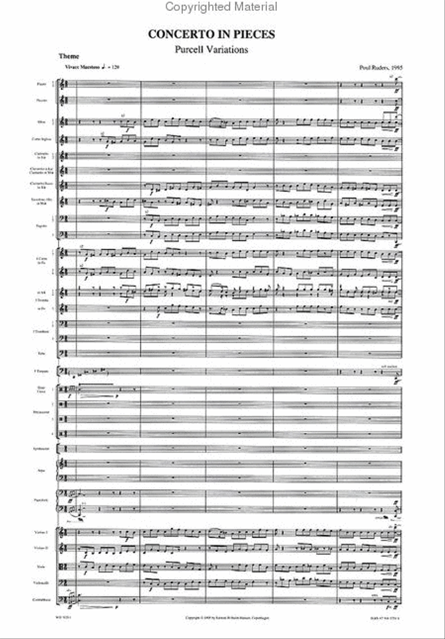 Poul Ruders: Concerto In Pieces (Purcell Variations) Score Orchestra scores gallery preview page 2