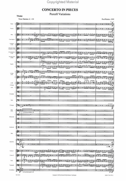 Poul Ruders: Concerto In Pieces (Purcell Variations) Score