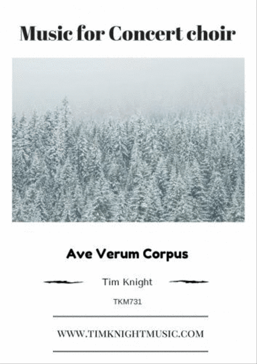 Ave Verum Corpus 4-Part scores gallery preview page 1
