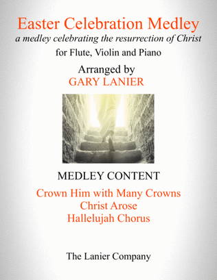Book cover for EASTER CELEBRATION MEDLEY (for Flute, Violin and Piano with Instrumental Parts)