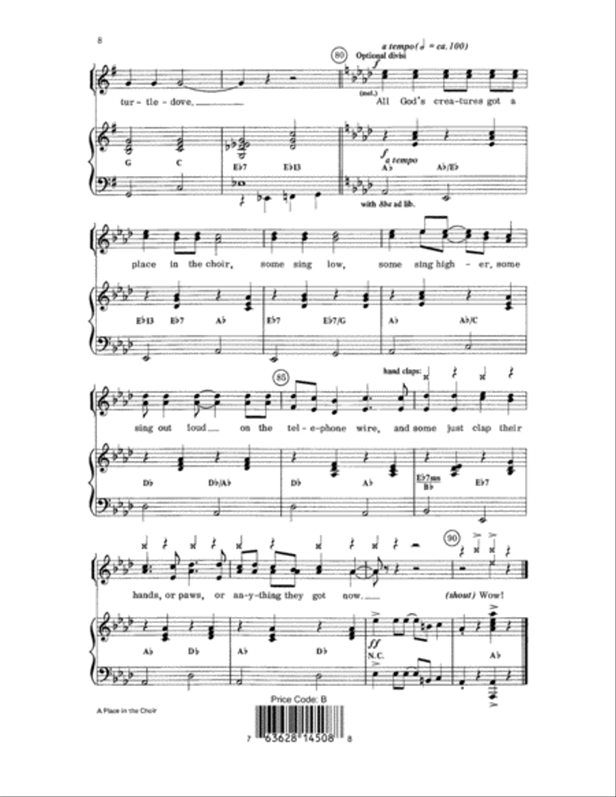 A Place in the Choir 2-Part scores gallery preview page 8