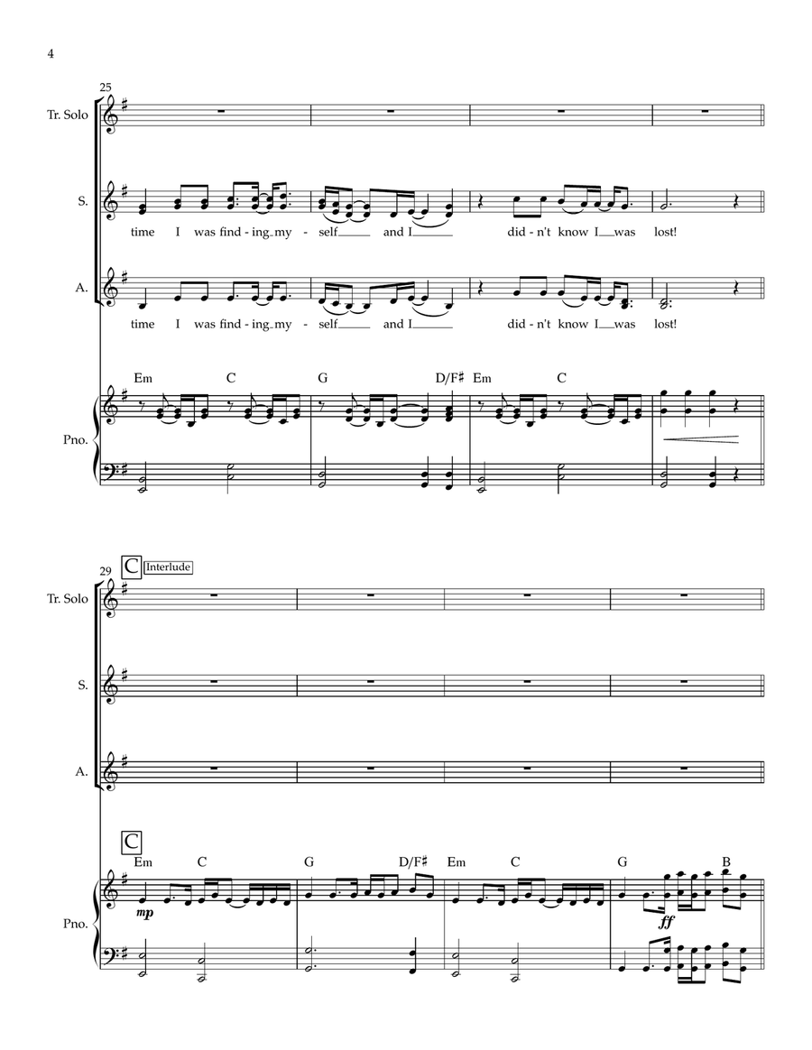 Wake Me Up SSA scores gallery preview page 4