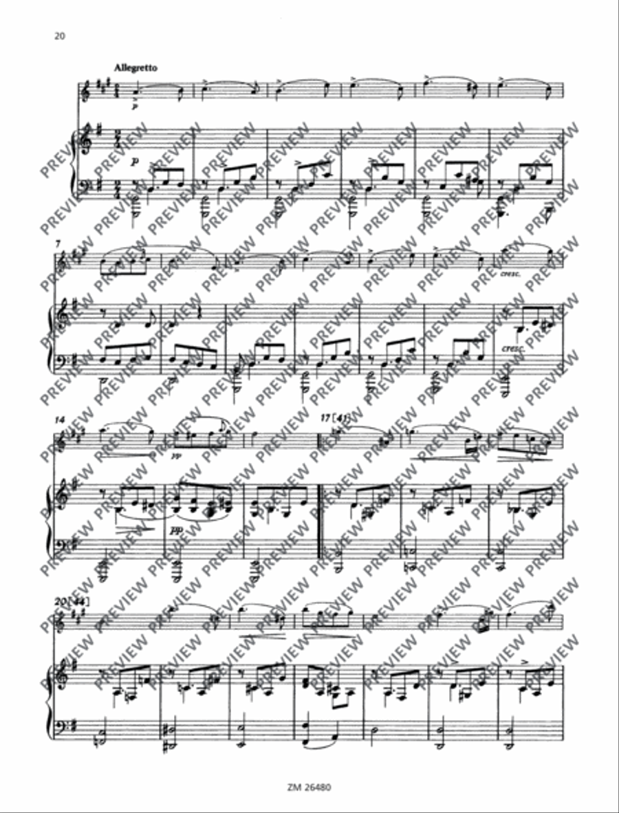 Sonata G minor ”Arpeggione Clarinet Solo scores gallery preview page 21