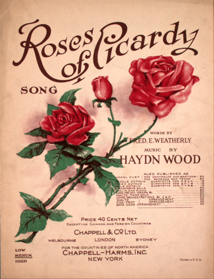 Roses of Picardy. Song Voice scores gallery preview page 1
