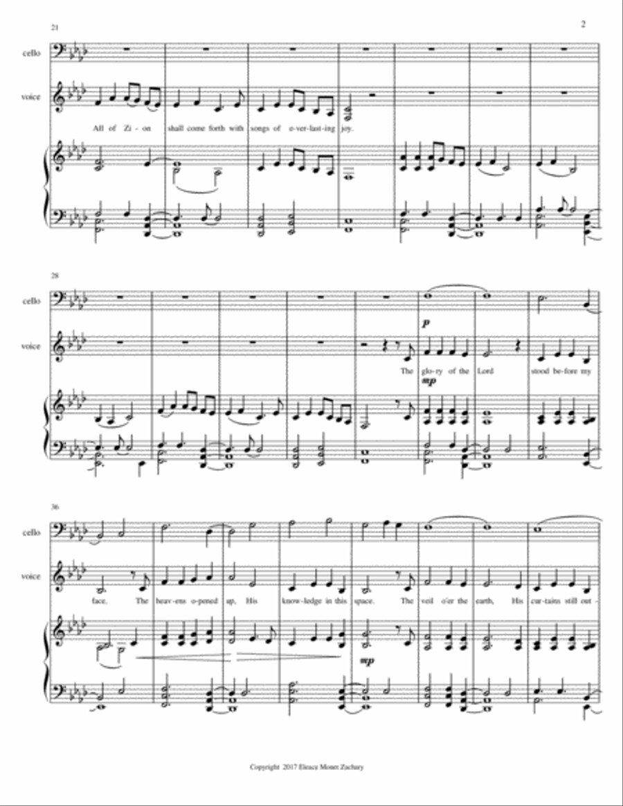 Bring Us Rest (piano, vocal, cello) Small Ensemble scores gallery preview page 2